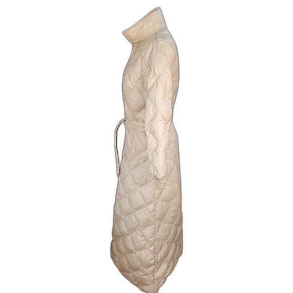 Vintage Eddie Bauer Beige Quilted Down Filled Duster Robe Size S - Picture 11 of 13